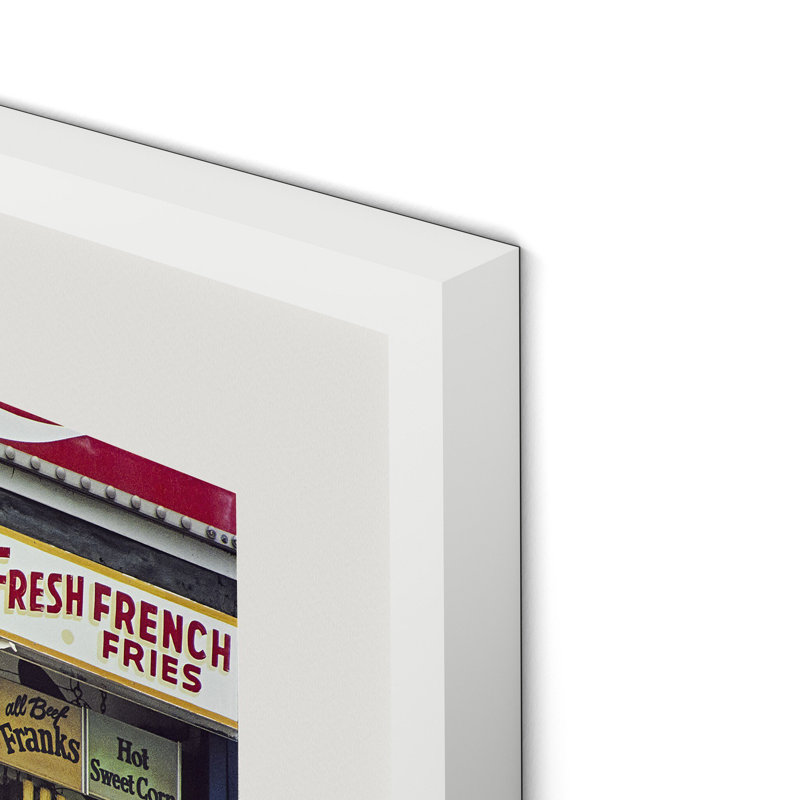 Coney Island Snacks Framed Photographic Print, W 32" x H 24", White Maple