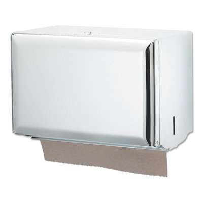 Distributeur de serviettes à double pliage à verrouillage de clé blanc standard