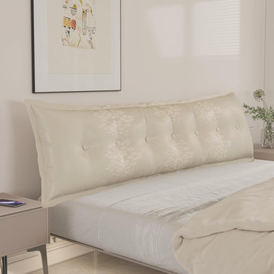 Sit-up Back Comfort Button Tufted Decorative Headboard Back Support Throw Pillow, Accent Body Pillow for Side Sleepers Compression