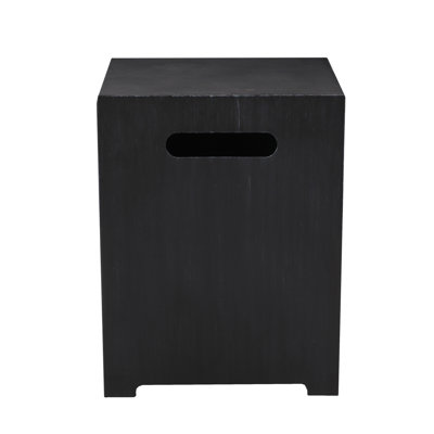 Multi - Functional Iron Tank Holder Used As Side Table Powder Coated Frame Dark Gray No Assembly 14.81 W X D 19.2 H Outdoor Space Beautify Finish Decor Upgrade