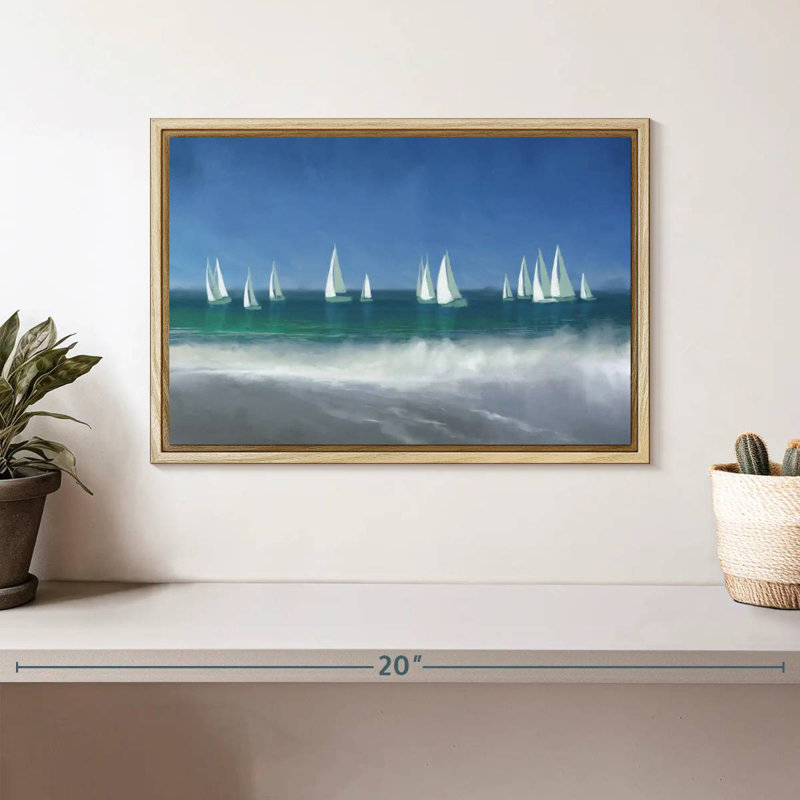 Port de plaisance, Cadre flottant en bois naturel, 13 po x 9 po