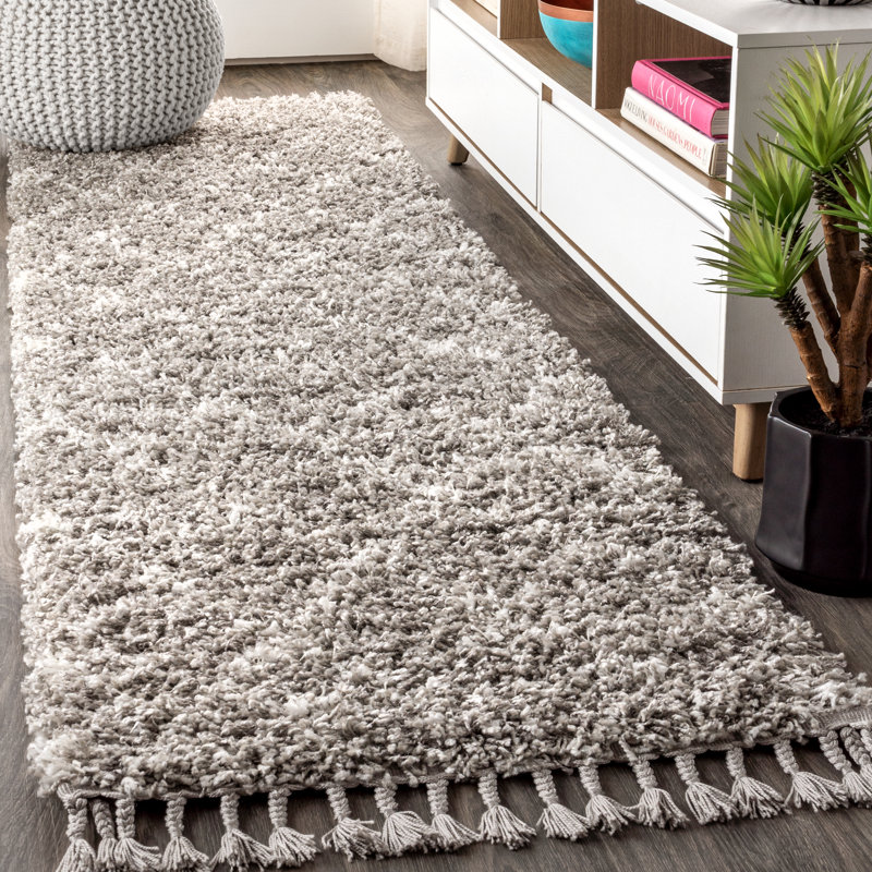 Tapis gris / ivoire Cantera, Tapis de couloir 2 pi 3 po x 8 pi