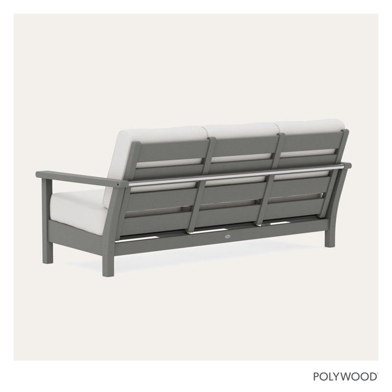 Harbour Deep Seating Sofa, Natural Linen, Slate Gray