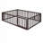 Wood Daybed Frame with Fence-591128210-591128212