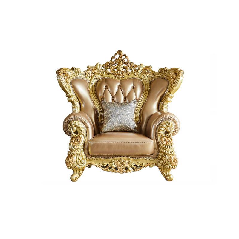 Chaise de canapé en cuir de vache de style européen