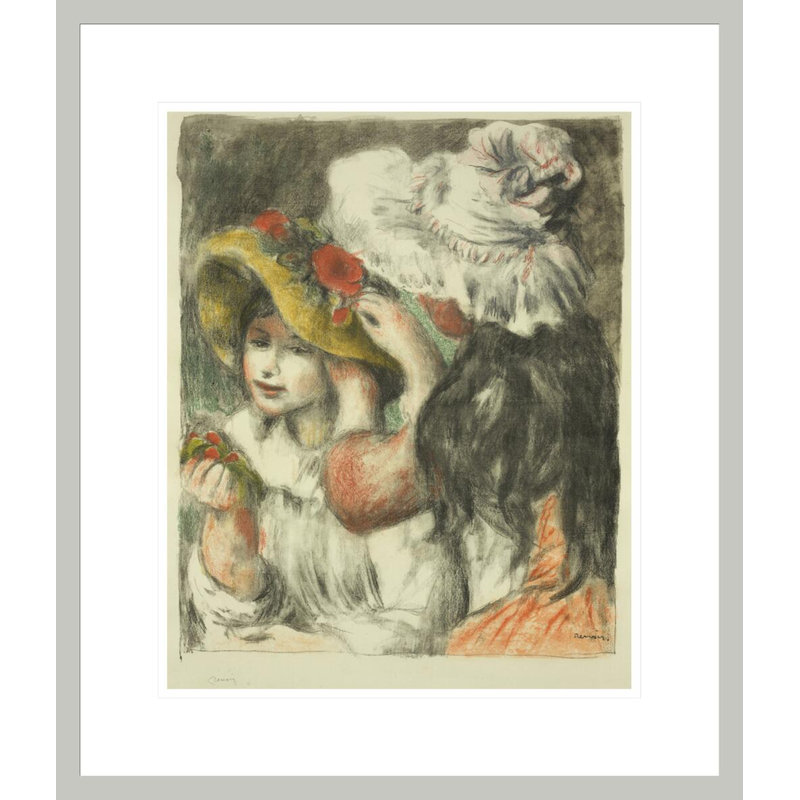 Le chapeau épinglé par Pierre-Auguste Renoir, 20,67 po H x 17,75 po L