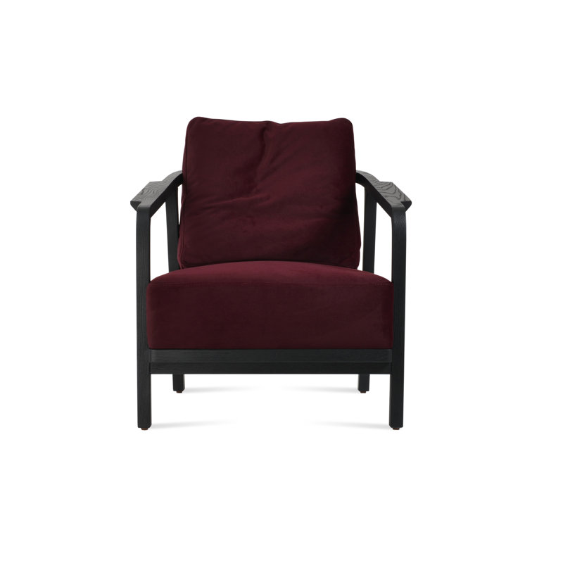 Fauteuil Drops, Velours cerise