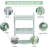 Stainless Steel Utility Rolling Cart, Metal Cart,3 Tier Rolling Cart,Utility Cart with Wheels,Bathroom Cart,Salon Trolley Cart,Kitchen Storage Cart-78878955