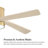  5 Solid Wood Blades Flush Mount Ceiling Fan Woven Rattan Cover DC Motor With Remote Light-342134497-342134500