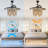Dayzhane 42 Inch Farmhouse Boho Retractable Ceiling Fan with Light, 6-Speed Wood Beaded Ceiling Fan with Remote Control-1650624917