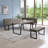 Zeniah 3-Piece MDF Top Dining Table Set 47.2 in. Rectangle Table, 1-Left Seat Bench and 1-Bench