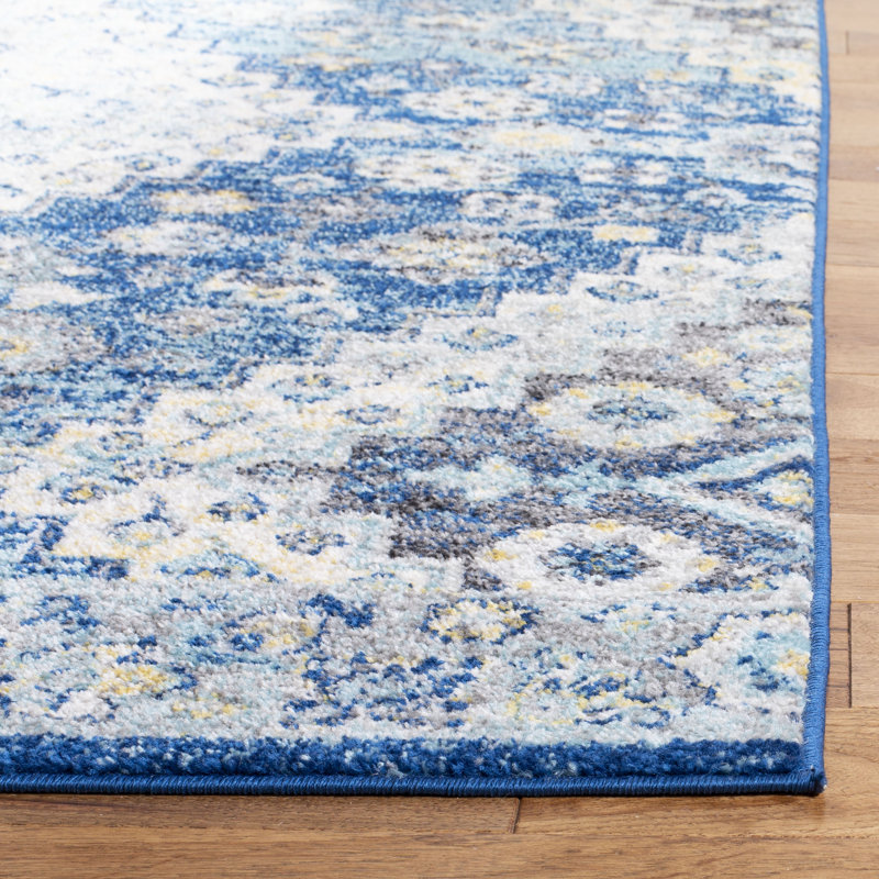 Christa Oriental Navy Area Rug, Rectangle 9' x 12'