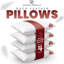 Duck Feather & Down Pillow Pack of 4, Soft Support Cushions for Back & Side Sleepers with Breathable Cover