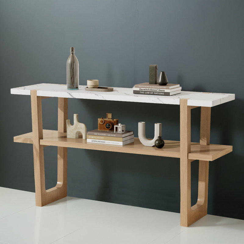 Table d'appoint 54 po pour vestibule, Naturel / naturel