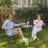 Iron Table And Folding Chair Set, 2 - Person Round Outdoor Dining Set-221042545