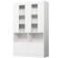  Bibliothèque Rilion H 70,7 "avec double étagère de rangement à 5 niveaux et 4 portes