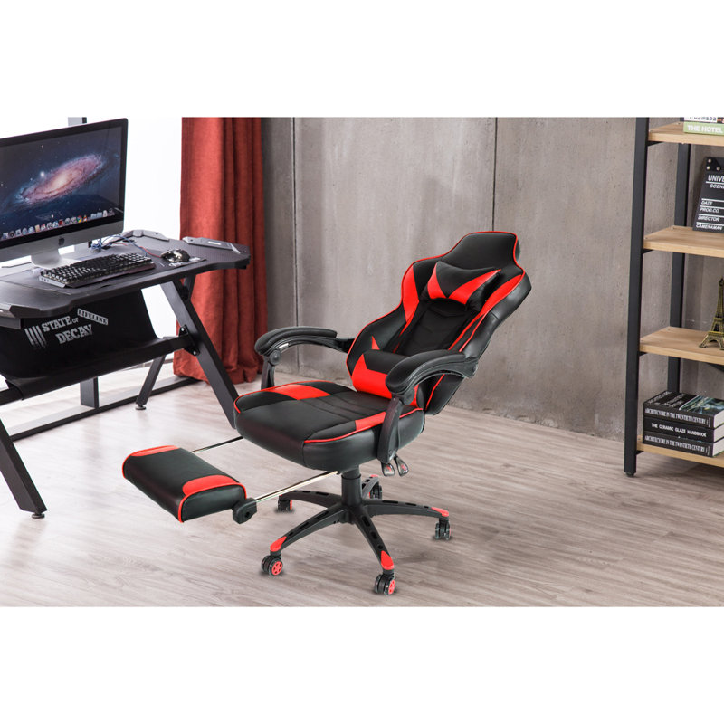 Fauteuil de jeu PC et de course, Rouge