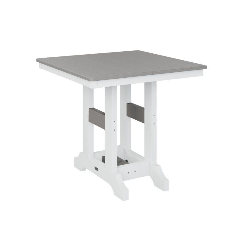 Table de salle à manger à hauteur de comptoir 33 po Berlin, Gris clair, H 35,5 po x l 33 po x P 33 po