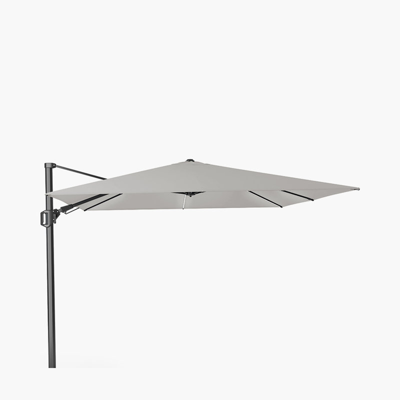Cerena 300cm Lighted Cantilever Parasol, Light Grey