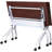 Rectangle Flip Top Training Table with Casters and Modesty Panel and Cable Management-20685602-20685603