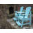 Adirondack Balcony/Pub Double Seater with Built in Table and Footrests – Has 1-5/8” Umbrella Hole and  Elevated Seating for Deck, Porch & Balcony Railings. Solid Pressure Treated Wood – Made in the USA-117722673