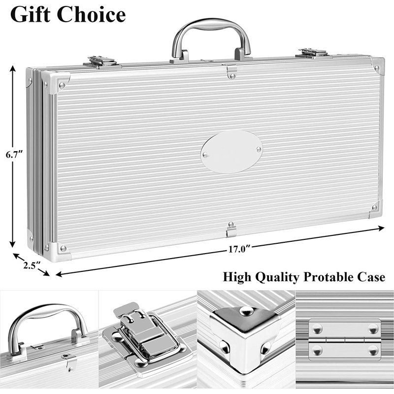 Ensemble d'outils de cuisson en aluminium 25 pièces, Argent