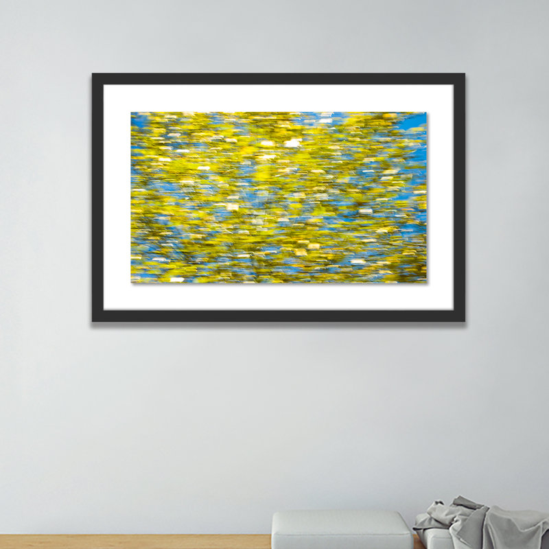 Waving Print by Geoffrey Baris, Black, 37" H x 60" W x 2.5" D