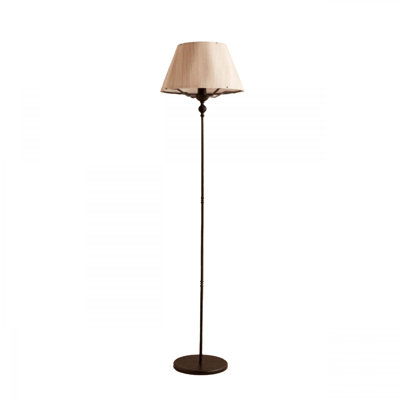 Lampe sur pied moderne, crème et noire, hauteur 57,1 po | Structure 100% métal et abat-jour en PVC, douille E27 (40 W maximum) | Éclairage élégant pour le salon, la chambre à coucher et le bureau, conception élégante avec base en plastique durable
