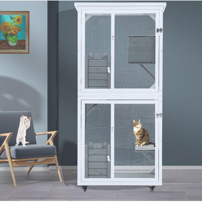 XPT016 Outdoor indoor cat pet climbing rack play cage lovely big space