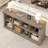 8 Cube Storage Organizer Bookshelf, 3 Tier Farmhouse Horizontal Bookcase, 62 Inch Wood Storage Bookcase for Entryway, Long Low Bookshelves for Living Room-1049316069