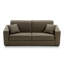 Canapé-lit à accoudoirs larges en cuir véritable à grain large de 85 po avec matelas en mousse à mémoire de forme Cappella-1071349478