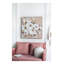 Art mural carré sur toile 36 "x 36" - Impression florale multicolore avec cadre en bois et PS