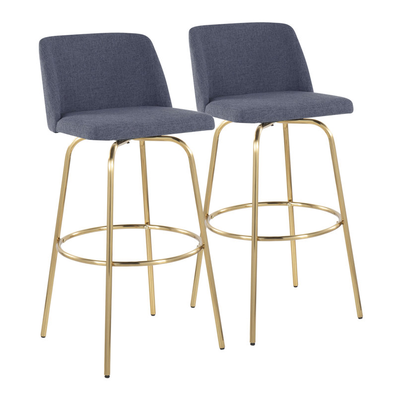 Tabouret de bar pivotant 29,75 po Toriano, Bleu