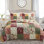 Ensemble de literie en coton matelassé à motif cachemire multicolore Country Country Farmhouse