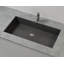 Lavabo de salle de bain encastrable en résine 31,4 po x 16,7 po Badeloft UB-05-L-GBLK-138194216
