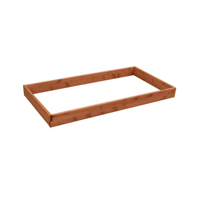 Lit de jardin surélevé en bois 6 pi x 3 pi Buckingham, Teinture cèdre