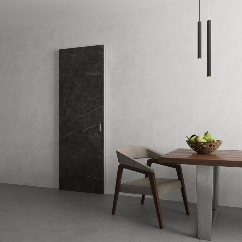 Grange cachée aux bords argentés Planum 0010 Pietra 28" x 80", 28" x 80", Pierre
