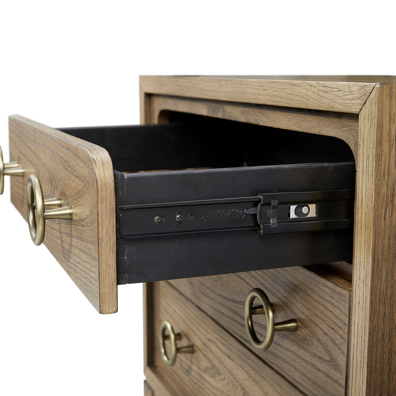 Table de chevet 3 tiroirs avec finition USB au lait
