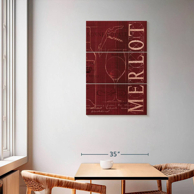 Yarlin Wine Blueprint IV, 57" H x 36" W