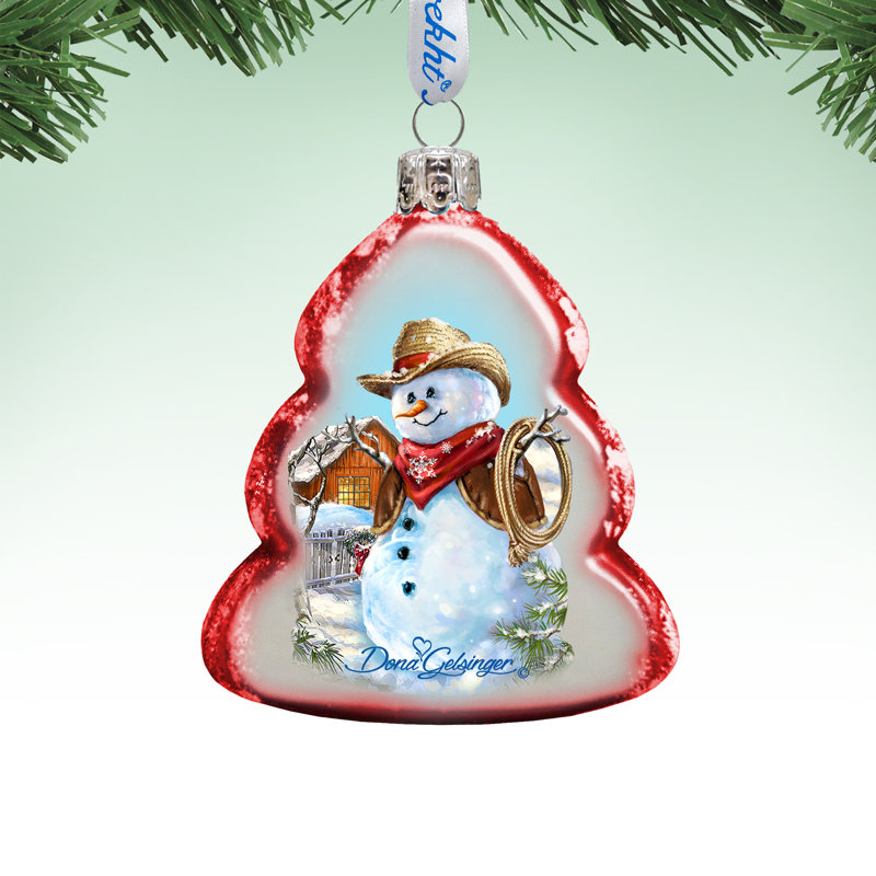 3.5'' Handmade Glass Holiday Shaped Ornament
