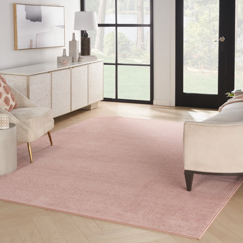 Tapis intérieur / extérieur rose Mullican Sandy, Rectangulaire 7 pi x 10 pi