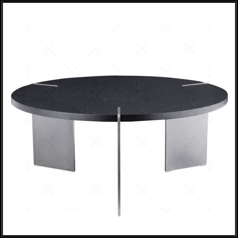 Table basse ronde, Noir