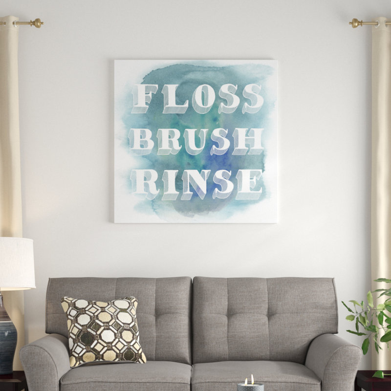 Bathroom Do's II - Wrapped Canvas Print, 91cm H x 91cm W