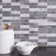 Recycle 1" x 4" Mixed Material Tile in Grey