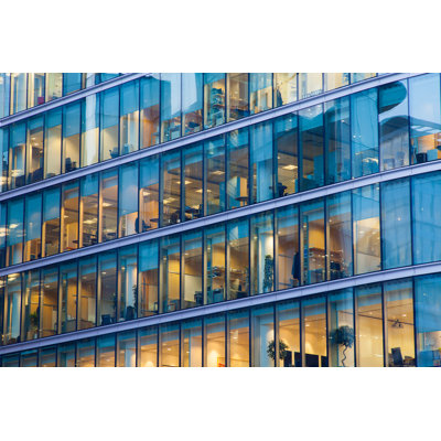 Skyscraper Office by Alice-photo - Wrapped Canvas Print