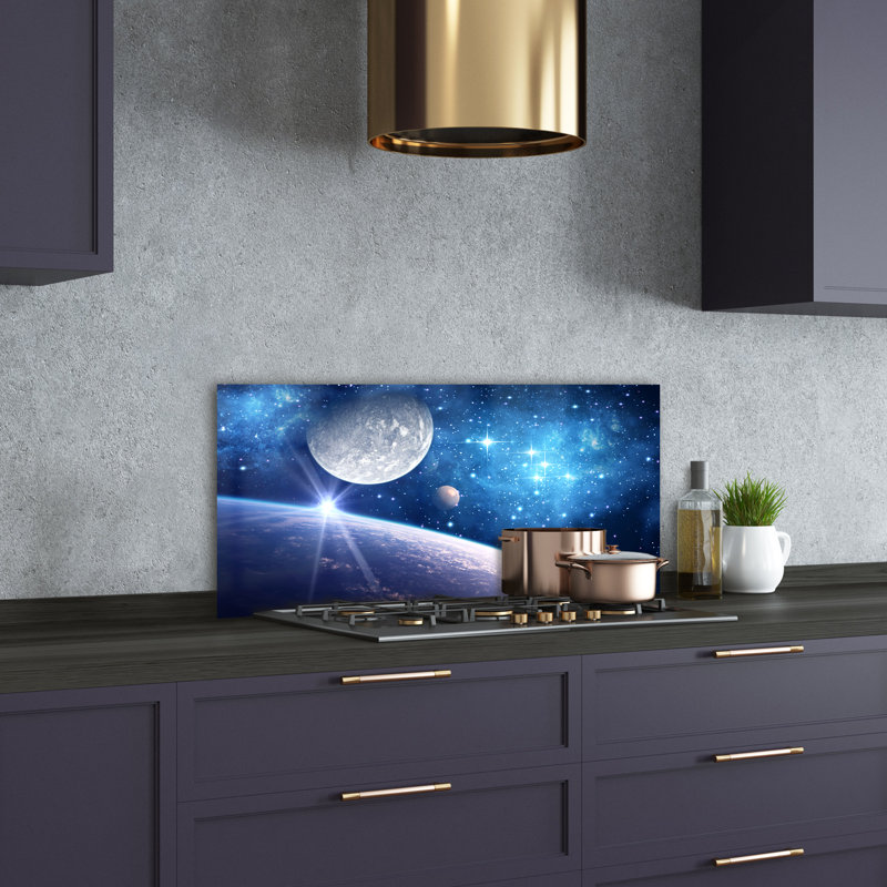50cm W x 100cm L Glass Peel and Stick Panel