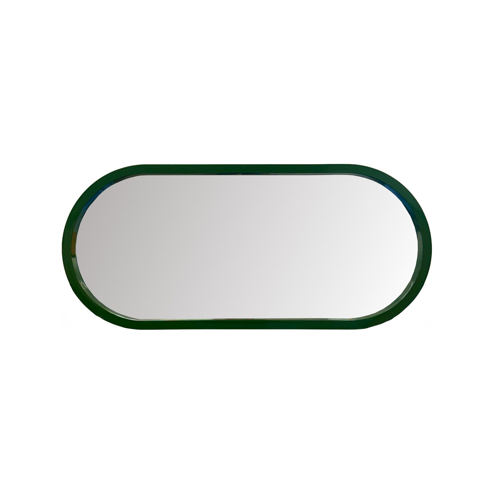 Osman Glossy Intense Rust Wall Mirror, Green