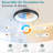 20" Black LED Ceiling Fan Light – Dimmable & Adjustable Color Temperature