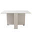 Table pliable blanche 51,78 pouces - polyvalente pour la maison, peut accueillir 5 à 6 personnes, avec roues mobiles et freins pouces, réunions de famille simples et fonctionnelles, installation facile des roues