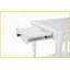 Table basse transitionnelle blanche pour le salon - 1 tiroir et amp; Tablette de rangement, conception décontractée peu encombrante